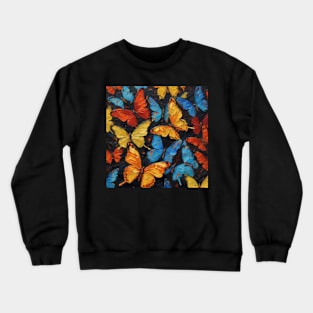 Butterflies Abstract Crewneck Sweatshirt